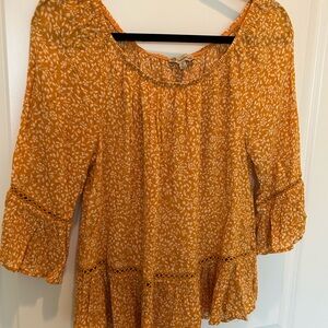Democracy Orange Floral Top